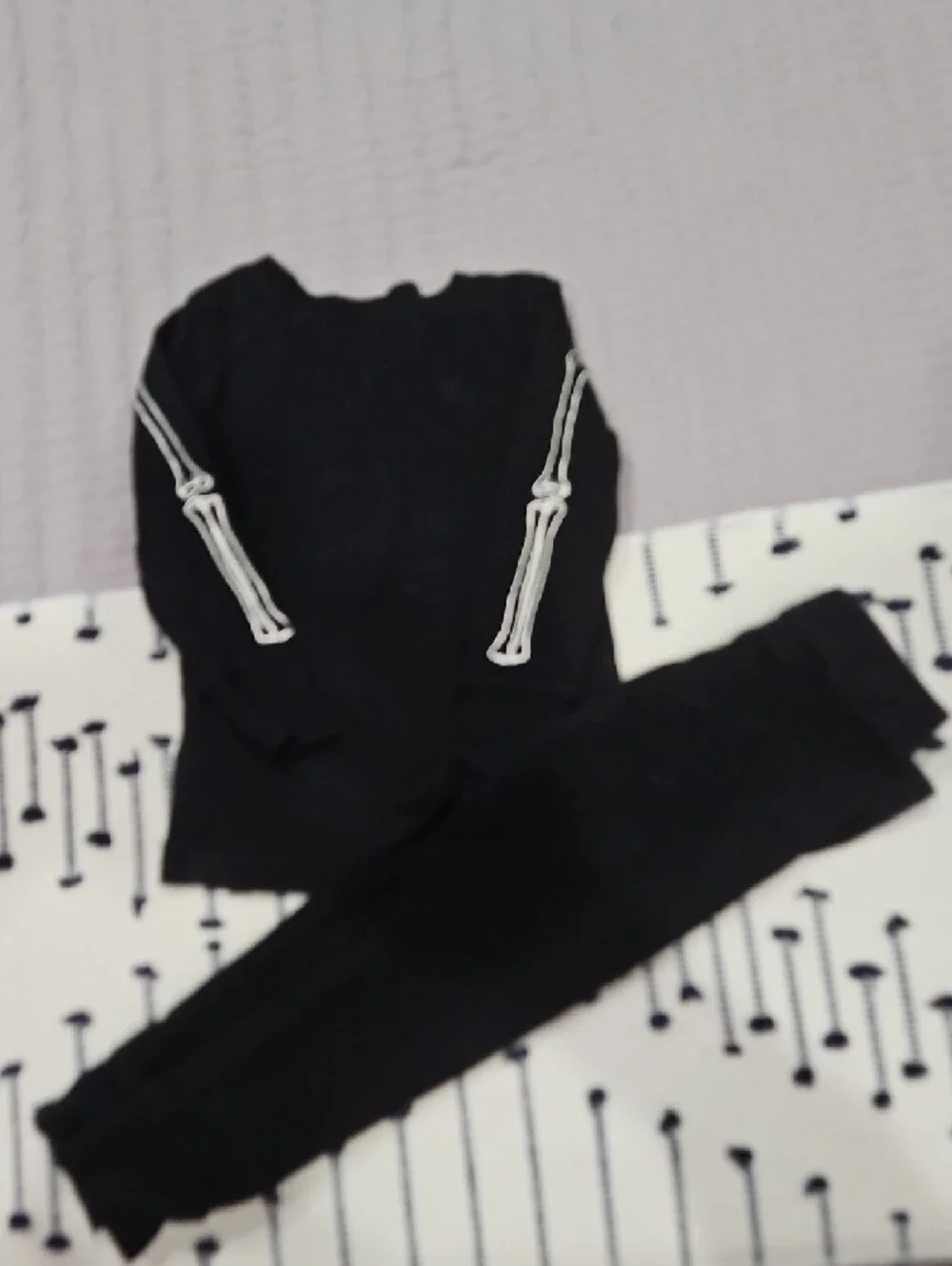 Old Navy Black & White Skeleton Pajama Set for Kids